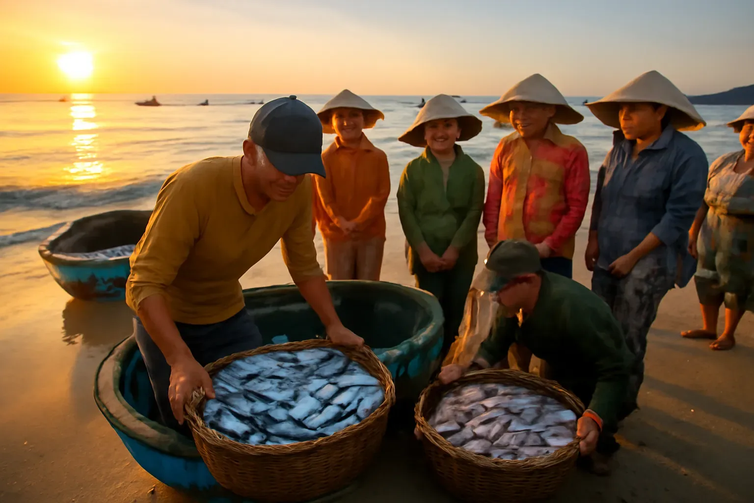 Chợ cá bến làng biển miền Trung: đi lúc rạng sáng, chọn cá ngay trên bãi