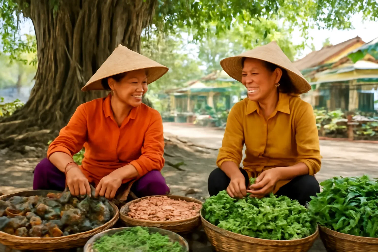 Chợ quê Bắc Bộ họp theo phiên: đọc lịch âm, chợ sớm, chợ hôm và mua gì