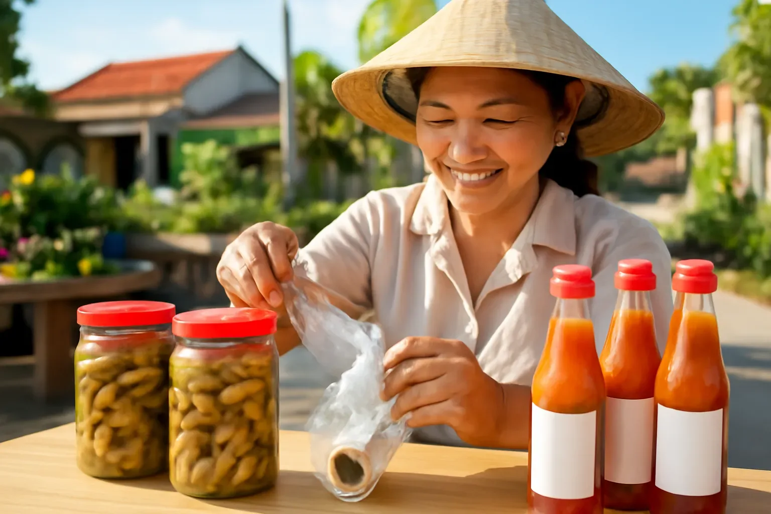 Gửi mắm, dưa cà muối theo xe: chống rò, chống mùi, chống bung nắp