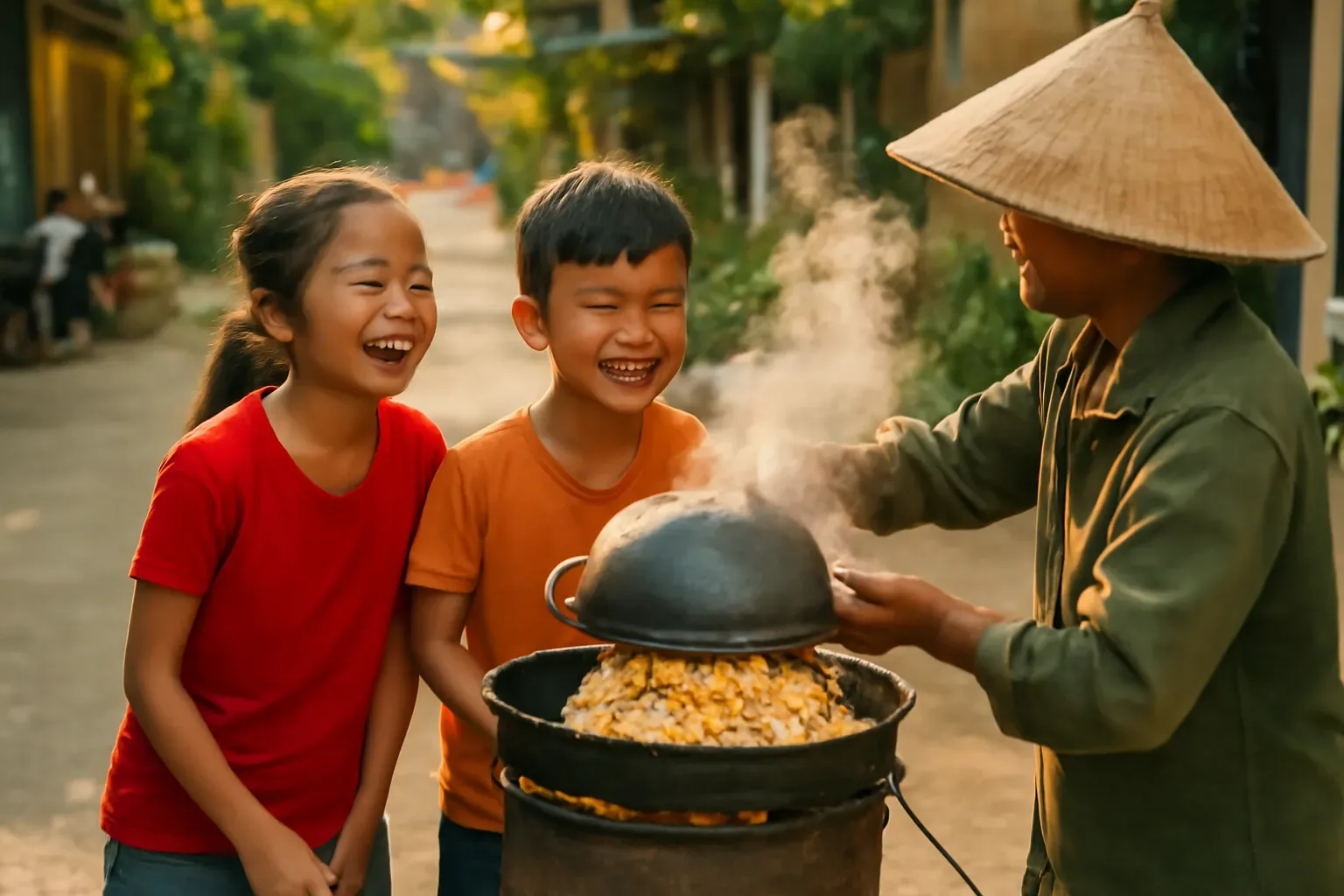 Kẹo kéo, bỏng nổ, khoai nướng rơm: quà vặt tuổi thơ ở quê còn tìm lại được