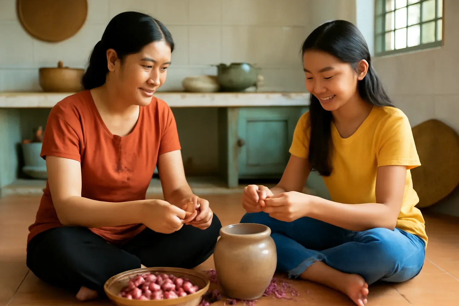 Muối dưa hành ăn Tết: tính ngày, chọn hành, cứu vại hành bị khú